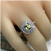 Image 4 : GIA Alexandrite & Tiered Diamond Halo Ring
