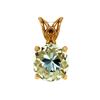 Image 1 : Aquamarine Solitaire Pendant 14k Mounting