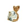 Image 2 : Aquamarine Solitaire Pendant 14k Mounting