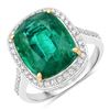 Image 1 : Certified Emerald Diamond Ring