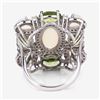 Image 2 : Opal Peridot & Diamond Cocktail Ring