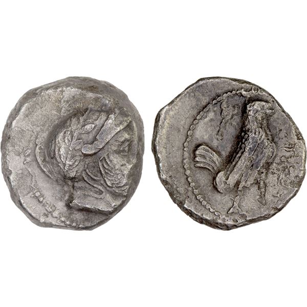 BACTRIA: Sophytes, ca. 305-294 BC, AR obol (0.53g), Choice VF