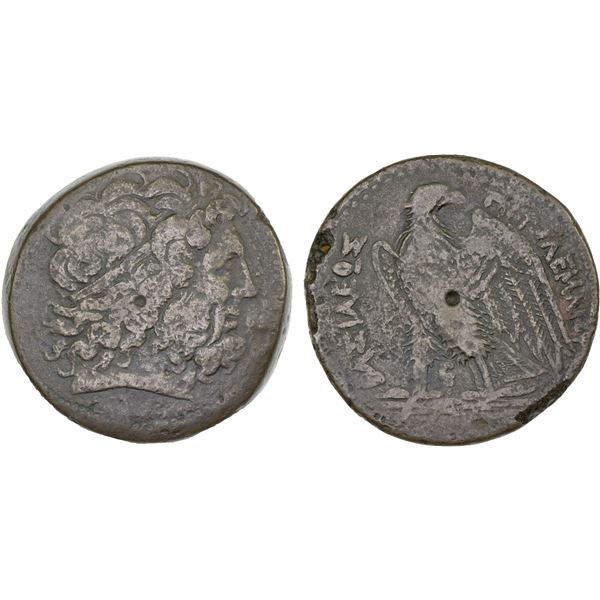 PTOLEMAIC EGYPT: Ptolemy III Euergetes, 246-222 BC, AE oktobol (87.03g), Alexandria, F-VF