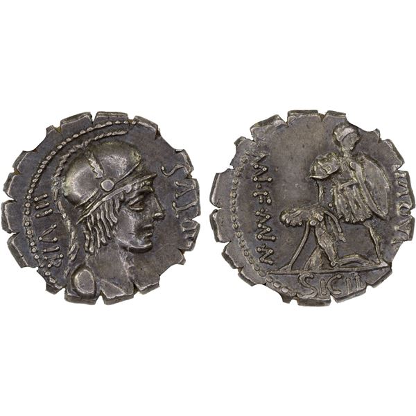 ROMAN REPUBLIC: Mn. Aquillius, AR denarius (3.82g), Rome, 71 BC, NGC Choice XF