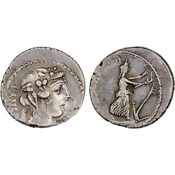 ROMAN REPUBLIC: C. Vibius Pansa Caetronianus, AR denarius (4.03g), Rome, 48 BC