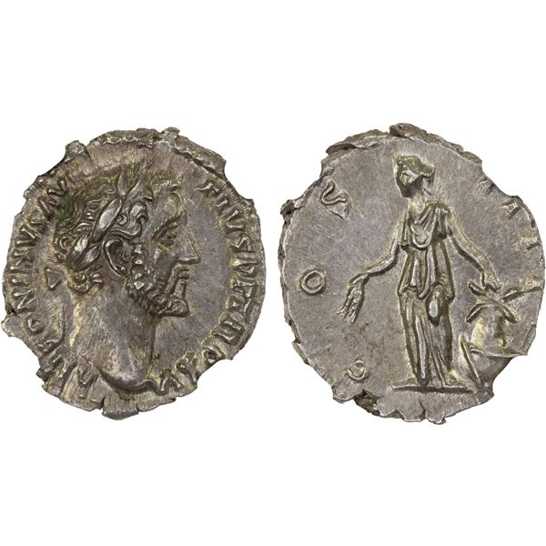 ROMAN EMPIRE: Antoninus Pius, 138-161 AD, AR denarius (3.45g), Rome, 151-152 AD, NGC AU