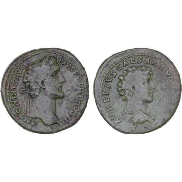 ROMAN EMPIRE: Antoninus Pius, 138-161 AD, AE sestertius (28.12g), Rome, 140-144 AD, F-VF