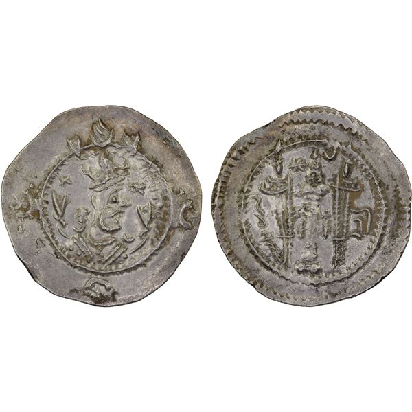 SASANIAN KINGDOM: Kavad I, 3rd reign, 499-531, AR drachm (4.17g), RYW (Riv-Ardashir), year 37, bold