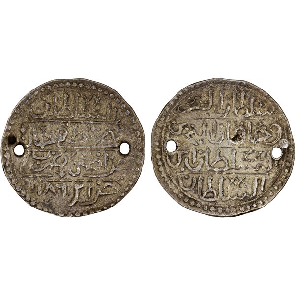 ALGIERS: Mustafa III, 1757-1774, AR sultani imitation (1.75g), Jaza'ir, AH1186, VF