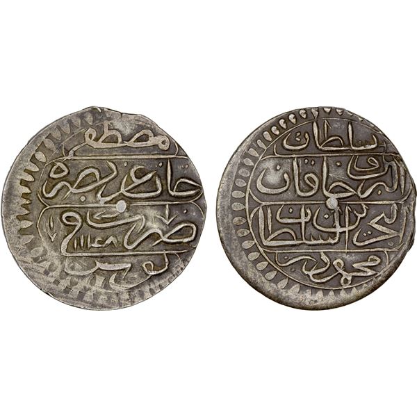 TUNIS: Mahmud I, 1730-1754, AR 1/4 piastre (6.08g), Tunis, AH1148, VF-XF