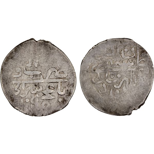GIRAY KHANS: Selim Giray I, 2nd reign, 1684-1691, AR beshlik (1.31g), Baghcha-Saray, AH1095, VF
