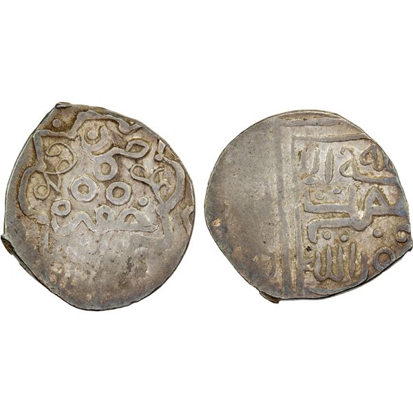 TIMURID: Timur, 1370-1405, AR 1/3 tanka (2.00g), Huwayza, ND, VF
