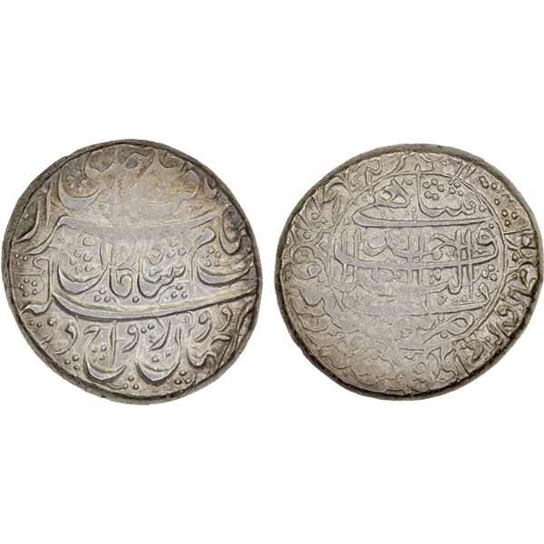 DURRANI: Shah Zaman, 1793-1801, AR rupee (11.45g), Ahmadshahi, AH1215 year 7, XF