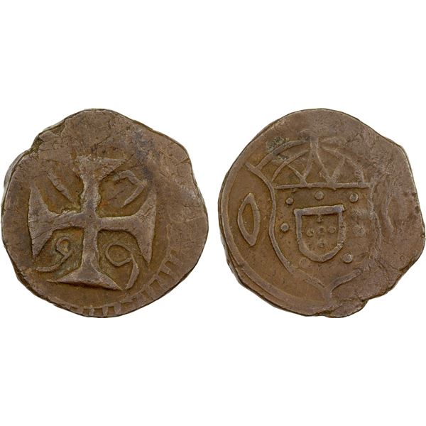 DIU: Maria I, 1777-1816, AE atia (7.26g), 1799, choice VF