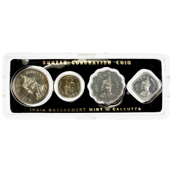 BHUTAN: Jigme Singye Wangchuck, 1972-2006, 4-coin mint set, 1974