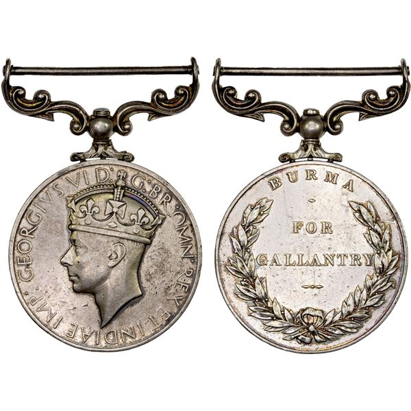 BURMA: George VI, 1936-1948, AR medal, XF