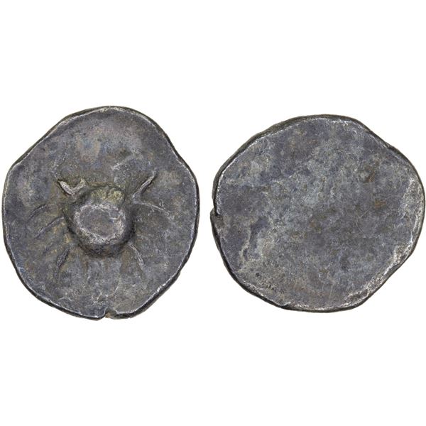 CAMBODIA: Ang Duong, 1840-1860, AR 1/8 fuang (0.14g), VF