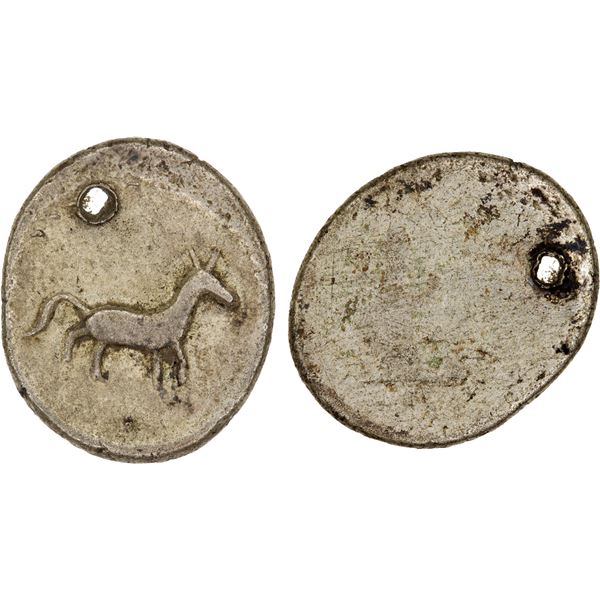 CAMBODIA: AR 2 pe (1.52g), ND (1650-1850), VF-XF