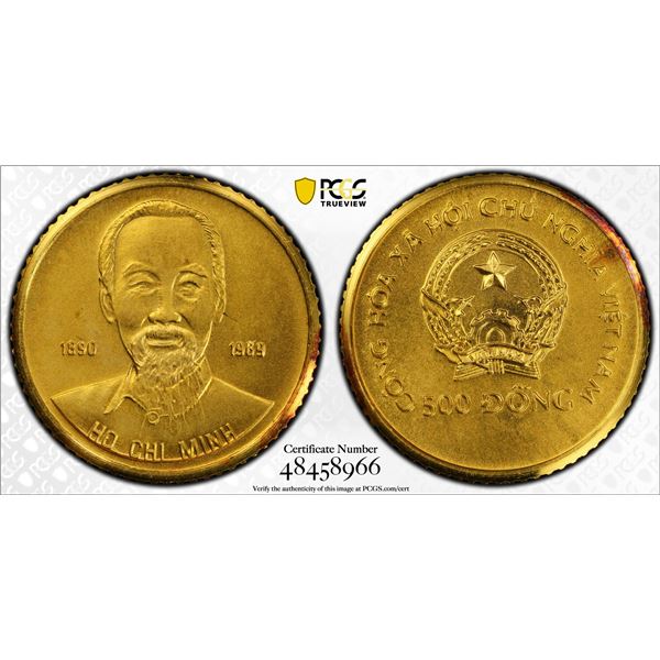 VIET NAM: Socialist Republic, AV 500 dong, ND (1989), PCGS MS68
