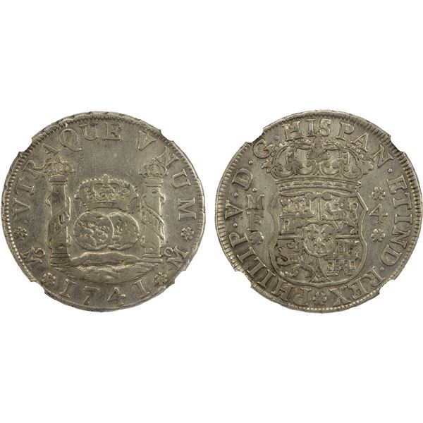 MEXICO: Felipe V, 1700-1746, AR 4 reales, 1741-Mo, NGC VF details