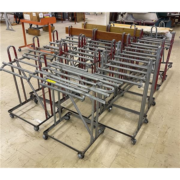Group lot - Approx 17 Pc of Metal Rolling Racks
