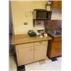 Image 2 : Kitchen Area - Entire Contents of Kitchen Area Including Vintage Table & Benches, Microwave, Kitchen