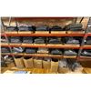 Image 1 : Shelf lot - x4 Shelves of Various Styles / Sized Pants + Boxes of Hangers (Approx. 130 Pc)