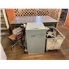 Image 1 : Metal Workbench (72 x 48 x 33.5") + Modine High Efficiency Gas Heater + Rolling Cart & Vintage Chair