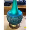 Image 2 : 2 Pc - Vintage Colourful Lamps w/ Matching Shades