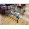 Image 2 : Wrought Iron & Glass Decorative Coffee Table (36 x 36 x 16")