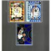 Image 1 : Jayson Tatum Orange Cracked Ice Prizm, Steph Curry Dominance Silver Prizm Insert, & Brandon Miller R