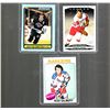 Image 1 : Wayne Gretzky 1990 O Pee Chee, Gordie Howe 2022-'23 Parkhurst Champions #345, & Rod Gilbert 1975 O P