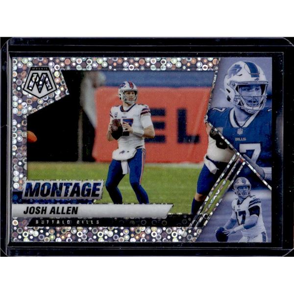Josh Allen No Huddle Silver Disco 2021 Mosaic Montage #MON-1