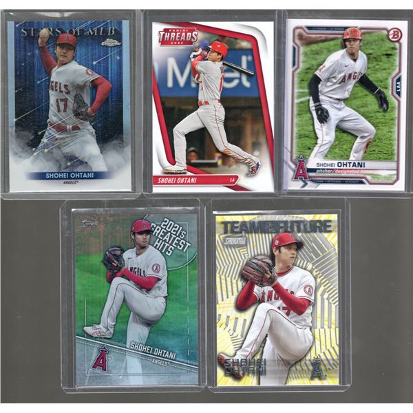 Lot of 5 Shohei Ohtani Cards
