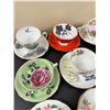 Image 2 : Assorted china cups and saucers