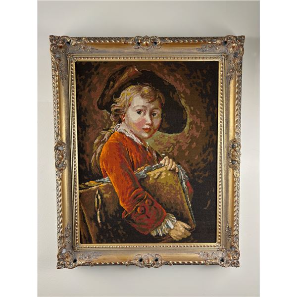 Cross stitched portrait