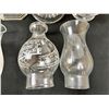 Image 2 : 4 Hurricane Lamps & 4 Assorted Shades