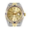 Image 2 : Rolex Mens Two Tone Champagne Index Dial Diamond And Sapphire Datejust With Role