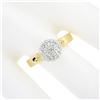Image 3 : Vintage 18k TT Gold .30 ctw Round Brilliant Pave Diamond High Quality Cluster Ri