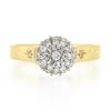 Image 4 : Vintage 18k TT Gold .30 ctw Round Brilliant Pave Diamond High Quality Cluster Ri