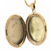 Image 8 : Antique Victorian 14k Gold Enamel Portrait Oval Locket Pendant & Chain Necklace