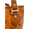 Image 6 : MCM Brown Visetos Leather-Trimmed Tote Bag