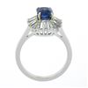 Image 9 : Platinum & 18k Gold GIA Burma NO HEAT Sapphire Baguette Diamond Ballerina Ring