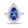 Image 1 : 3.56 ctw Tanzanite and 0.70 ctw Diamond 18K White Gold Ring