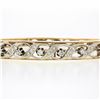 Image 2 : Vintage 14k Gold 0.94 ctw Round Diamond Infinity Open Work Hinged Bangle Bracele