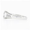 Image 6 : 14k White Gold 1.37 ctw Marquise Solitaire Baguette Round Diamond Engagement Rin