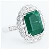 Image 1 : 8.68 ctw Emerald and 0.79 ctw Diamond 14K White Gold Ring