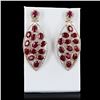 Image 1 : 26.17 ctw Ruby and 3.54 ctw Diamond 14K Yellow Gold Earrings