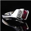 Image 2 : 1.06 ctw UNHEATED Ruby and 0.14 ctw Diamond Platinum Ring (GIA CERTIFIED)