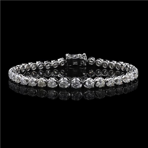 8.03 ctw Diamond 14K White Gold Tennis Bracelet